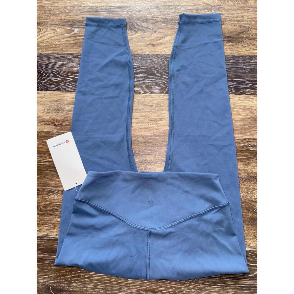 Lululemon Wunder Under SmoothCover High Rise 25” Washed Denim Size 8 NWT